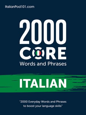 cover image of 2000 Core Words and Phrases: Italian